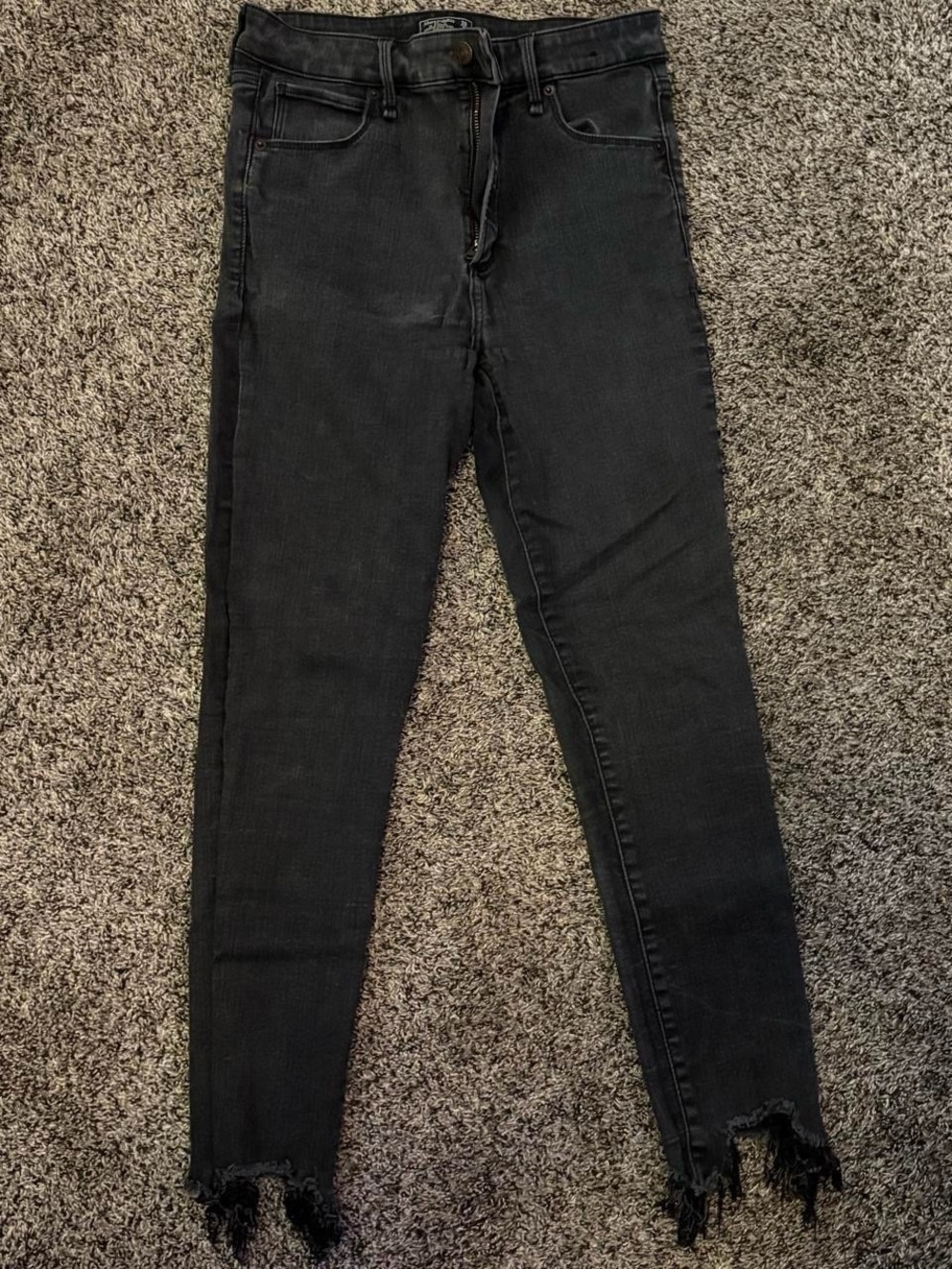 Abercrombie & Fitch Simone High Rise Ankle High Rise Ankle Jeans in Black Waist